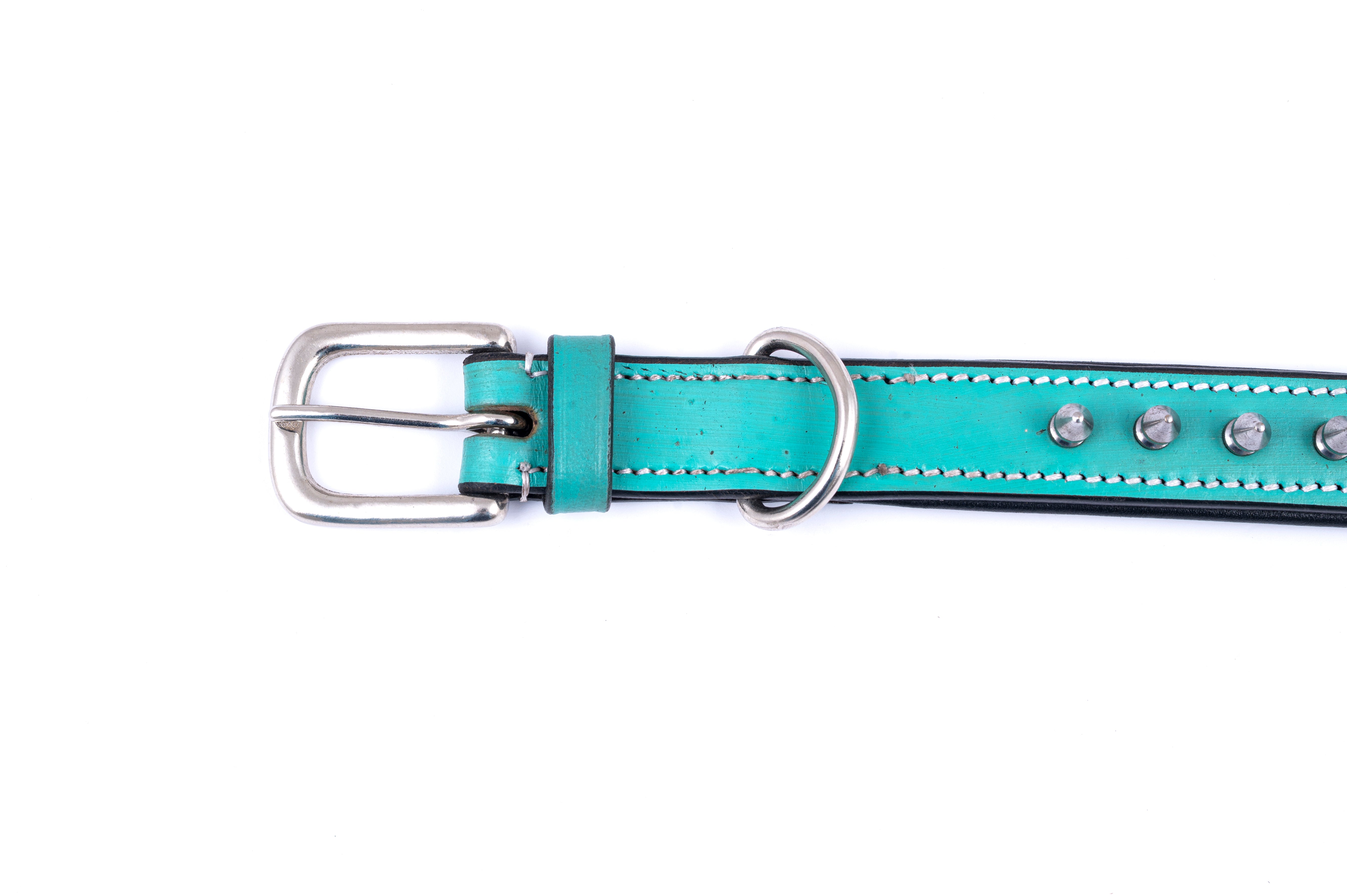 Adil’S Leather Spike Dog Collar for Small, Medium & Large Dogs with Strong Metal D-Ring, Adjustable Collar fits All Neck Size, 1” Width